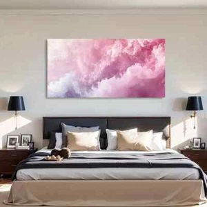 Swirling Clouds & Stormy Sky Wall Art Canvas Office Home Room Framed 120x60cm - Picture 1 of 2