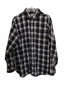 L L Bean Herren Hemd Flanell kariert blau/grün/elfenbein Baumwolle Button Down Large - Bild 1 von 10