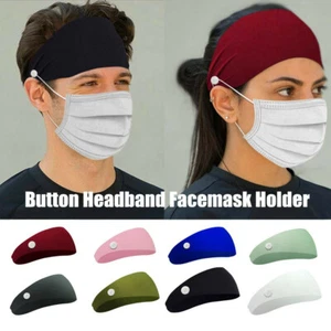 Button EX Dry Holder Ears Face Wearing Quick Protect KAU Sports Headband Sweat - Picture 1 of 15