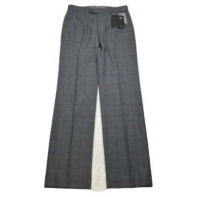 Pantalones de vestir Michael Kors para hombre 30x32 gris azul lana elástica natural NUEVO Foto 1 de 4