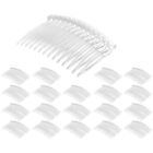 20 X Transparent Color Plastic Hair Clips Side Combs Pin Barrettes 70X40mm B4g9