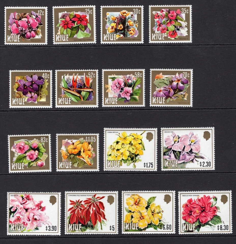 Niue 417-431A MNH 1984 Flowers - Image 1 of 1