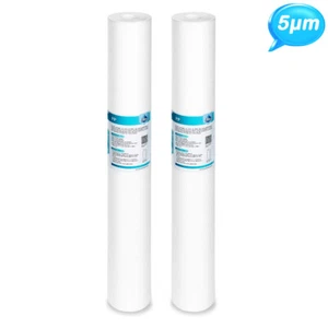 2 Pack 5 Micron 20"x2.5" Sediment Water Filter Replacement Cartridge Whole House - Picture 1 of 11