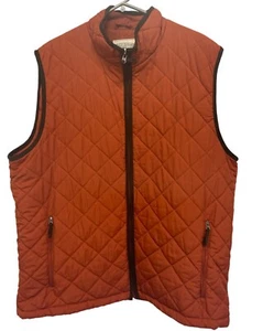 Field & Stream Mens Quilted Rust Vest XL Polyester Outerwear Rust - Picture 1 of 4