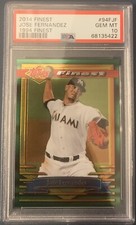 2014 TOPPS FINEST JOSE FERNANDEZ CARD #97 PSA 10 GEM MINT FLORIDA  MARLINS 🔥