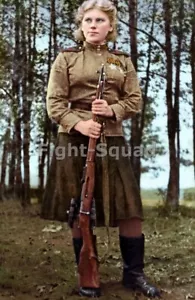 WW2 Foto del ejército rojo soviético Francotirador ruso Roza Shanina 3430 - Imagen 1 de 3