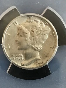 PCGS  - 1945 Mercury Silver Dime As pictured - Picture 1 of 4