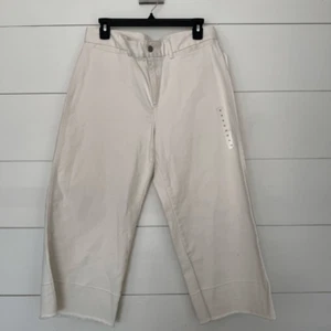 Gap Women’s 12P Cream Wide Leg Crop Jeans New - Picture 1 of 5