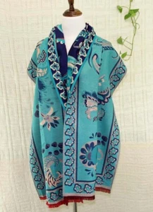Fashion Colorful large Woman's Vintage Paisley Flower Cashmere Wool Shawls 981 - Picture 1 of 12