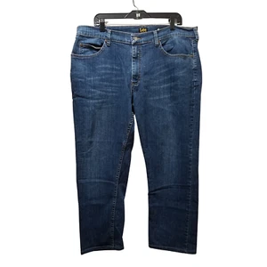 Lee Jeans Men’s 38x26 Blue Straight Leg Regular Fit S Gene Cone Denim Stretch - Picture 1 of 5