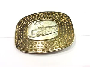 FIBBIA COWBOY TRENO RETTANGOLO UNISEX VINTAGE LUXURY - Picture 1 of 2