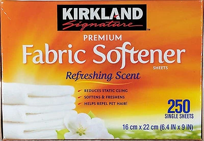 Suavizante de tela con aroma refrescante Kirkland Signature, 1 paquete de 250 hojas Foto 1 de 4