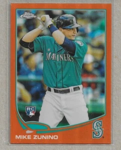 2013 TOPPS CHROME "ORANGE REFRACTOR" MIKE ZUNINO ROOKIE #39 NM-MT+ MARINERS - Picture 1 of 2