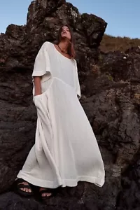 Gasa midi de algodón Free People Live Light S nueva sin etiquetas - Imagen 1 de 6