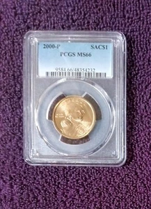 2000-P Sacagawea dollar, PCGS MS66, with some toning - Picture 1 of 3
