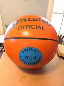 Vintage 1960s Spalding Store Display Basketball Inflatable 23" Tall - Picture 1 of 4