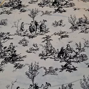 Michael Miller Toile Scenic Cotton Fabric 30"X43" French Country Farmhouse - Picture 1 of 8