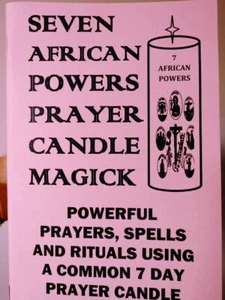 7 AFRICAN POWERS PRAYER CANDLE MAGICK 76 page staple bound book - Picture 1 of 1