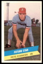 1987 TCMA International League All-Stars Pete Stanicek Rochester Red Wings #29