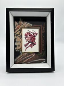 Daredevil, mattierter Mini-Kunstdruck mit Skizze von RAK mit Rahmen Robert A Kraus