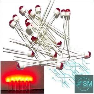 20 x LUMEX SSL-LX203 2mm RED LED Light Emitting Diodes Ceramic Base Hobby DIY - Picture 1 of 5