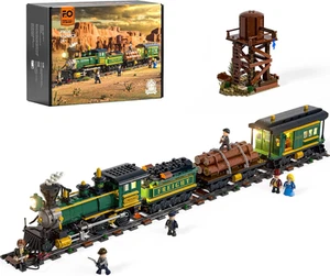 Funwhole Wild West Freight Train Lighting Building-Bricks Set - Classic 4-4-0... - Picture 1 of 12