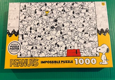 Snoopy & Woodstock Peanuts Impossible 1000 Pc Puzzle Factory-Sealed Bag - Image 1 of 4
