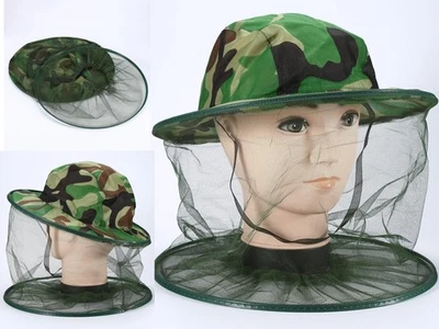 Midge Head Net Hat Mosquito Hat Insect Fly Mesh Face Protector Travel Camping - Image 1 of 4