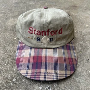 Vintage Stanford Cardinal Long Bill Hat Cap 80s 90s USA made brim polo sport og - Picture 1 of 5
