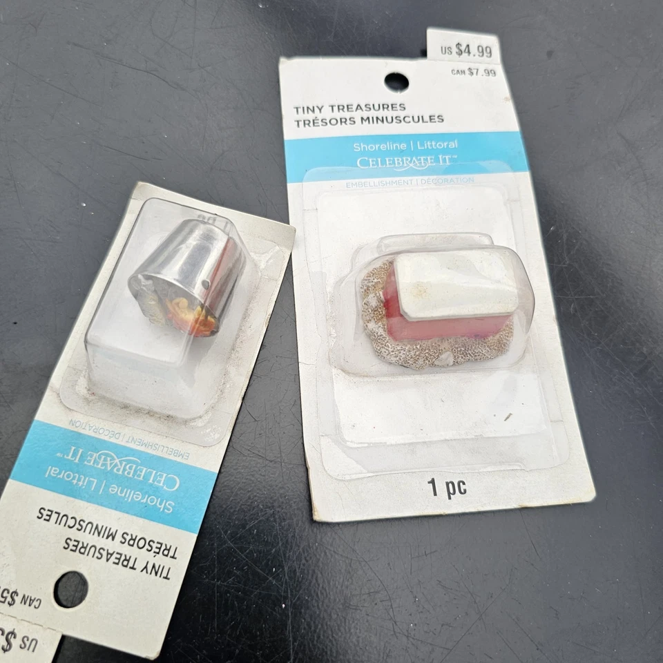 Крошечные сокровища праздновать это миниатюры лот из 2 - кулер и рыбы ведро новый - Изображение 1 из 2