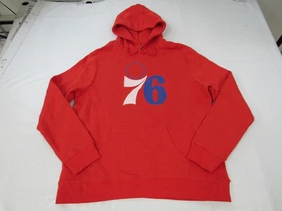 New Philadelphia 76ers Mens Sizes M - 3XL Red Hoodie w/ Distressed Print - Image 1 of 3