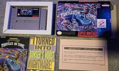 🔥 Teenage Mutant Ninja Turtles IV Turtles in Time Super Nintendo CIB NICE 🔥 - Image 1 of 4