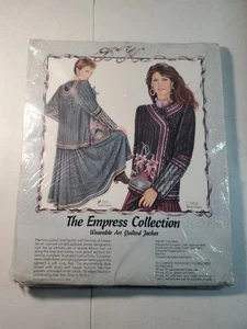 VTG Daisy Kingdom Empress Collection Wearabke Art Quilted Jacket Kit Teal/Black - Picture 1 of 5