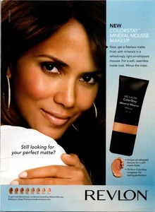 2000er • HALLE BAERRY FOR REVLON Printanzeige • Y2K Fashion 2009 • ADS.44 - Bild 1 von 2