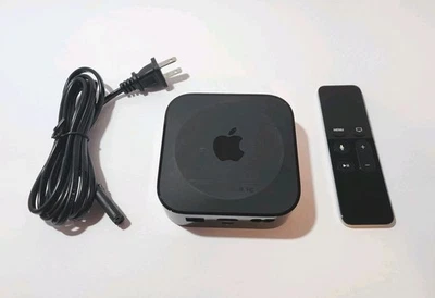 Apple TV 4th Generation HD Media Streamer - A1625 - 32GB - Remote + Power Cable - Image 1 of 4
