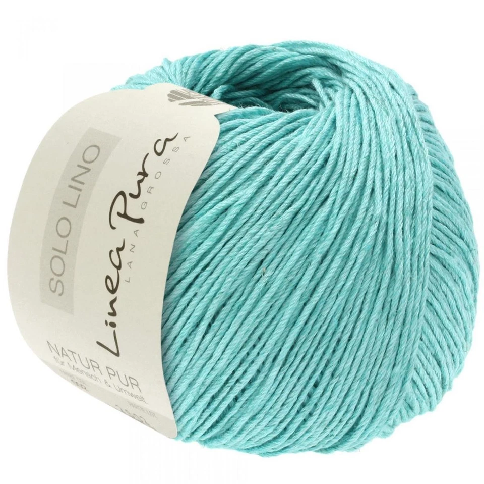 Wolle Kreativ! Lana Grossa - Solo Lino - Fb. 36 türkis 50 g - Bild 1 von 1
