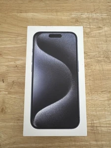 Apple iPhone 15 PRO Bleu Titane 128Go Boîte UNIQUEMENT avec autocollant emballage d'origine - Photo 1 sur 9