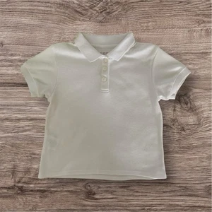 Izod Polo Shirt Short Sleeves Soft Solid Uniform White Girls Size Large 6 - Picture 1 of 12