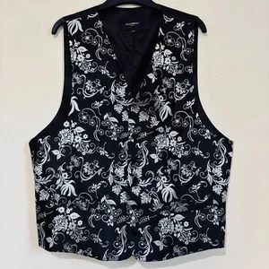 Statement Italy Hombre Botón Frontal Cuello en V Retro Paisley Preppy Chaleco Talla 42R - Imagen 1 de 16