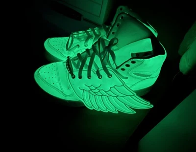 Adidas Rare JS Wings GID Jeremy Scott Glow In The Dark Sneakers US Mens 8.5 Shoe - Photo 1/4