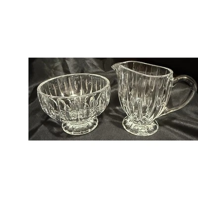 Waterford Crystal Sheridan Creamer and Sugar Bowl 4" de altura - Imagem 1 de 4