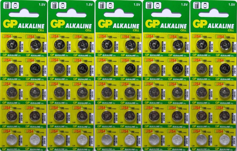 AG10 LR1130 LR54 GP189 389 Button Cell 1.5v Alkaline Batteries x 50 - image 1 of 1