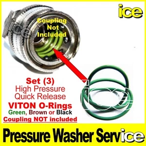 HIGH PRESSURE WASHER QUICK RELEASE COUPLING REPLACEMENT VITON RUBBER O-RING SEAL - Picture 1 of 1