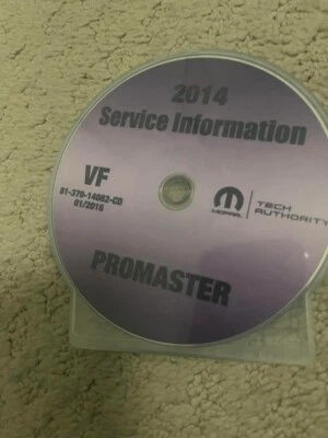 Manual De Reparación Del Taller De Servicio DODGE PROMASTER 2014 CD - Imagen 1 de 2