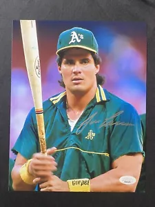 Foto 8x10 auto firmada por José Canseco Oakland Atletics 40/40 ~ certificado de autenticidad JSA - Imagen 1 de 5