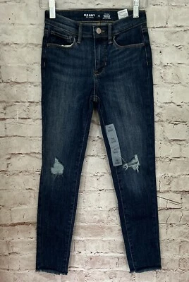 Jeans Old Navy Niña 10 Rockstar Jegging Tiro Alto 360 Elastizados Dobladillo Crudo Envejecido Foto 1 de 4