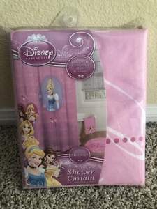 Disney Princess Fabric Microfiber Shower Curtain 72x72 used as party backdrop - Picture 1 of 6