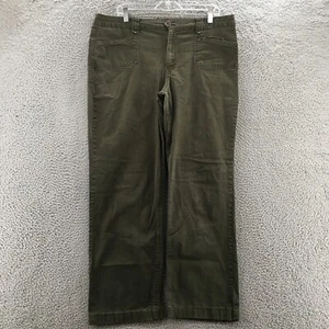Gloria Vanderbilt Wide-Leg Pant Womens 16 (actual 39x30) Green High Rise Zip Fly - Picture 1 of 19