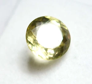 9.40 Ct Certified Natural yellow lemon Color Topaz Round Shape Loose Gemstone - Photo 1/3