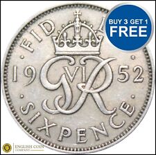 1937 TO 1952 GEORGE VI LUCKY SILVER SIXPENCES CHOICE OF YEAR / DATE